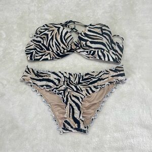 Shade & Shore Zebra  Print Bikini